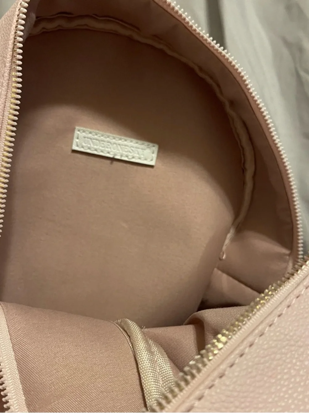 Under One Sky Baby Pink Quilted Mini Backpack Heart Bows and Teddy Bear Charms